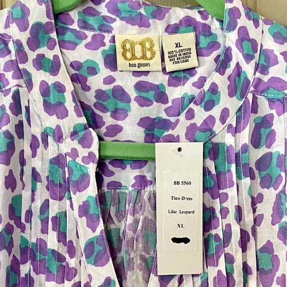 NWT Boo Gemes 'Tina' Leopard Shirtdress/Coverup - Picture 2 of 5